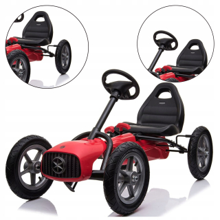 KARTA BABY MIX BUGGY S PEDÁLMI VEĽKÁ, ODOLNÁ DO 50 KG, ČERVENÁ